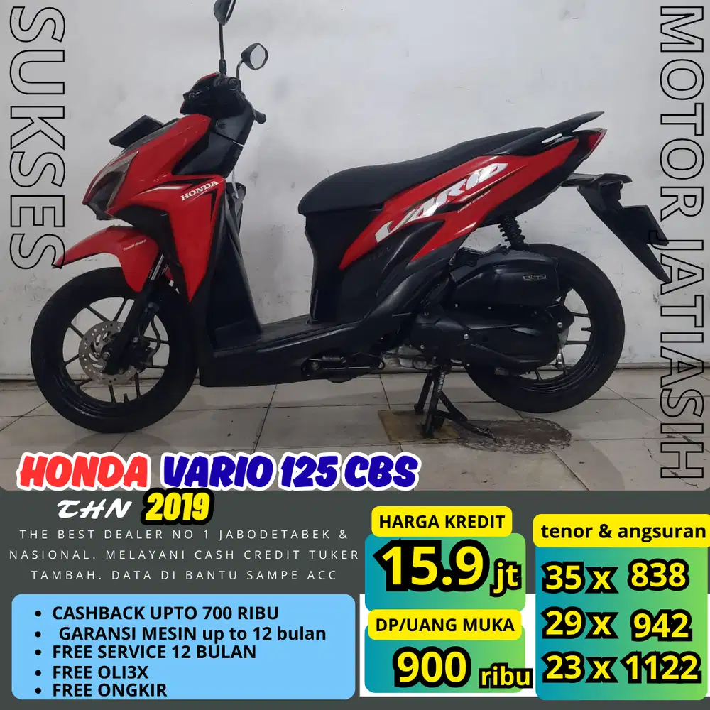 PROMO(SUKSESMOTOR )ANGSURAN TERMURAH PASTI ACC HONDA VARIO 125CBS 2019