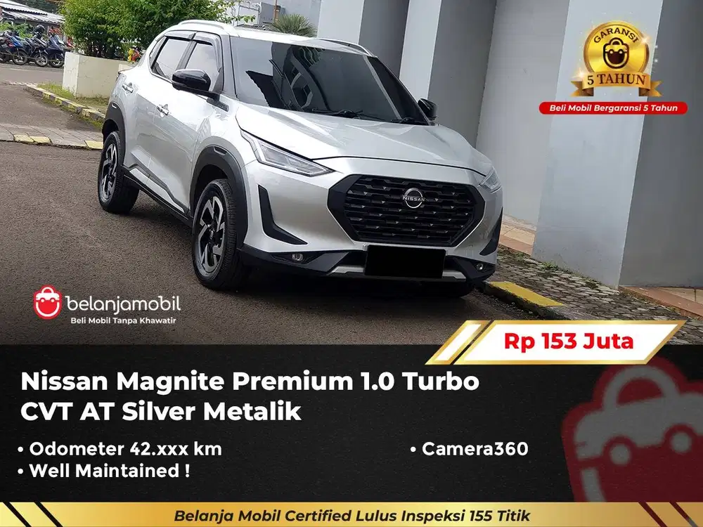 [ GARANSI 5TH ] Nissan Magnite Premium 1.0 Turbo AT Silver 2021/2022