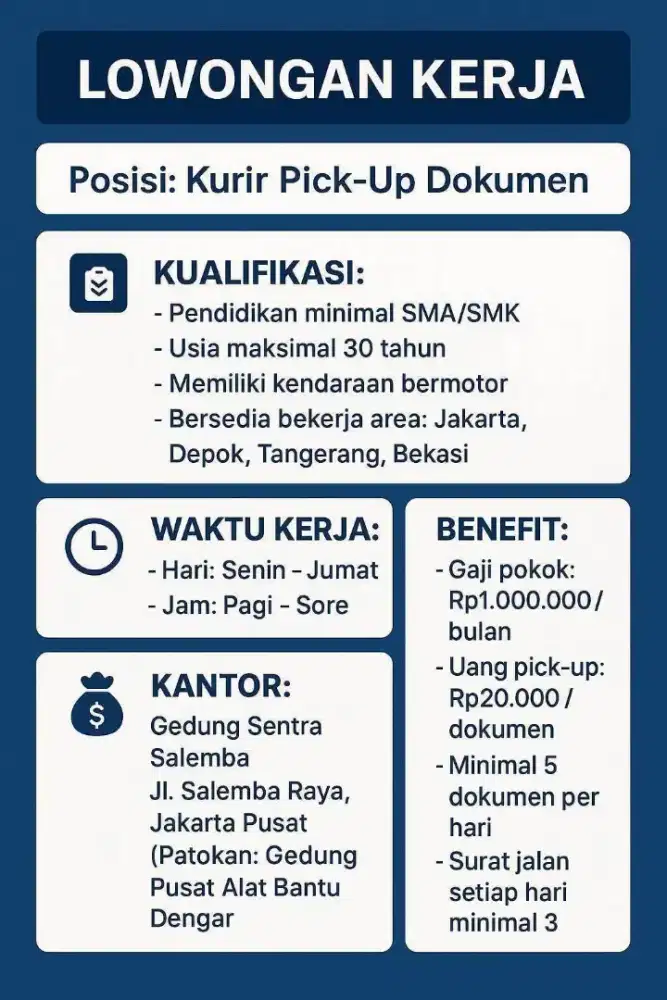 Kurir pick up dokumen