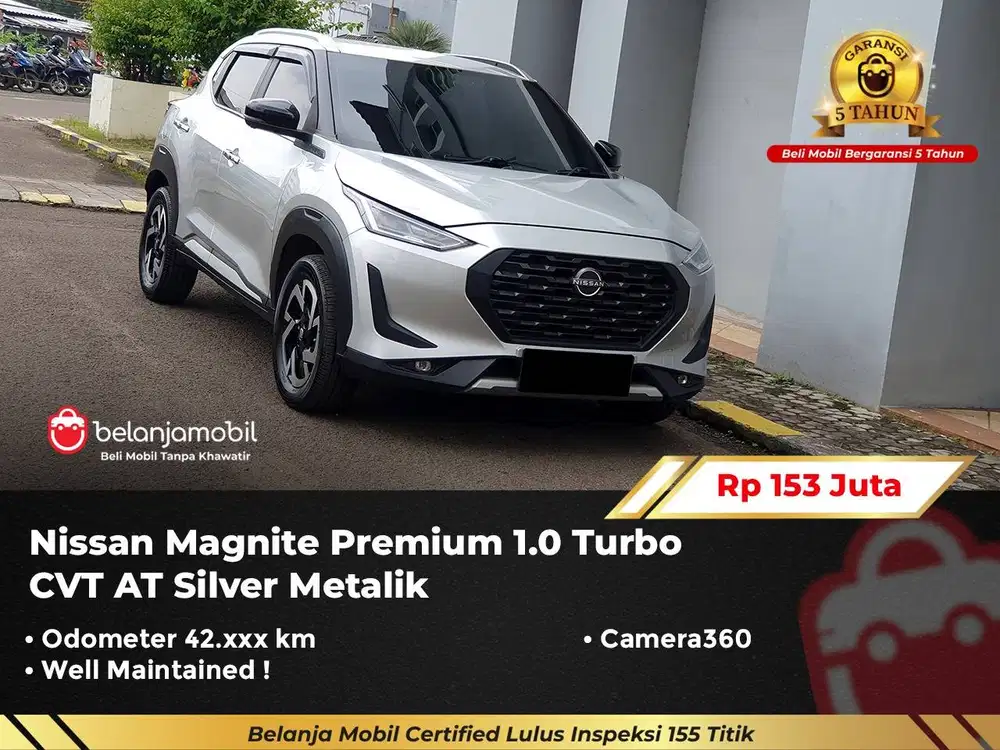 [ GARANSI 5TH ] Nissan Magnite Premium 1.0 Turbo AT Silver 2021/2022