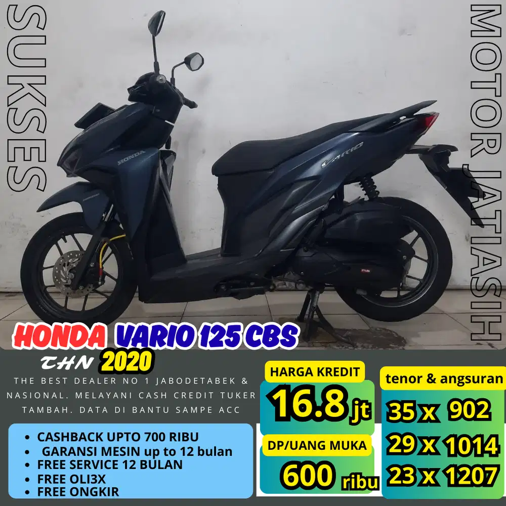 PROMO(SUKSESMOTOR )ANGSURAN TERMURAH PASTI ACC HONDA VARIO 125CBS 2020
