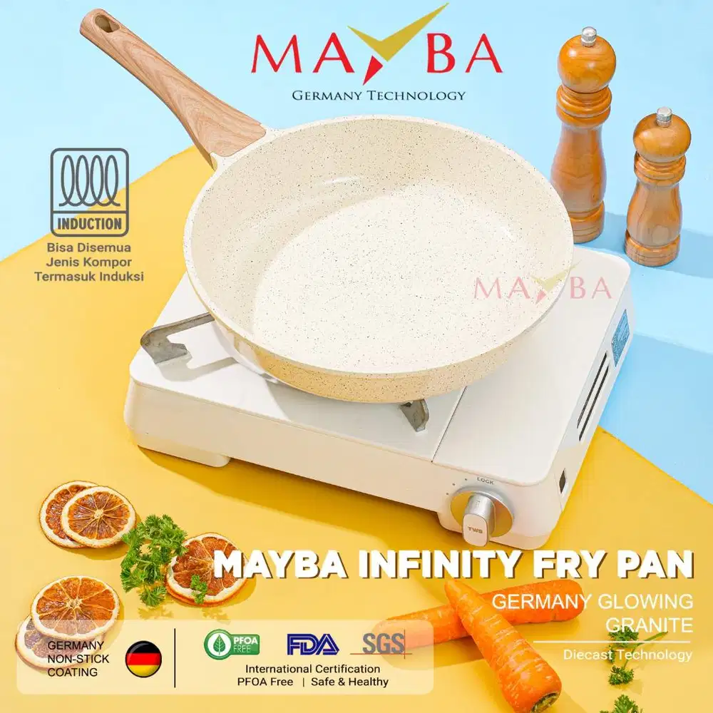 MAYBA FRY PAN INFINITY 20 CM Panci penggorengan frypan Glowing granit