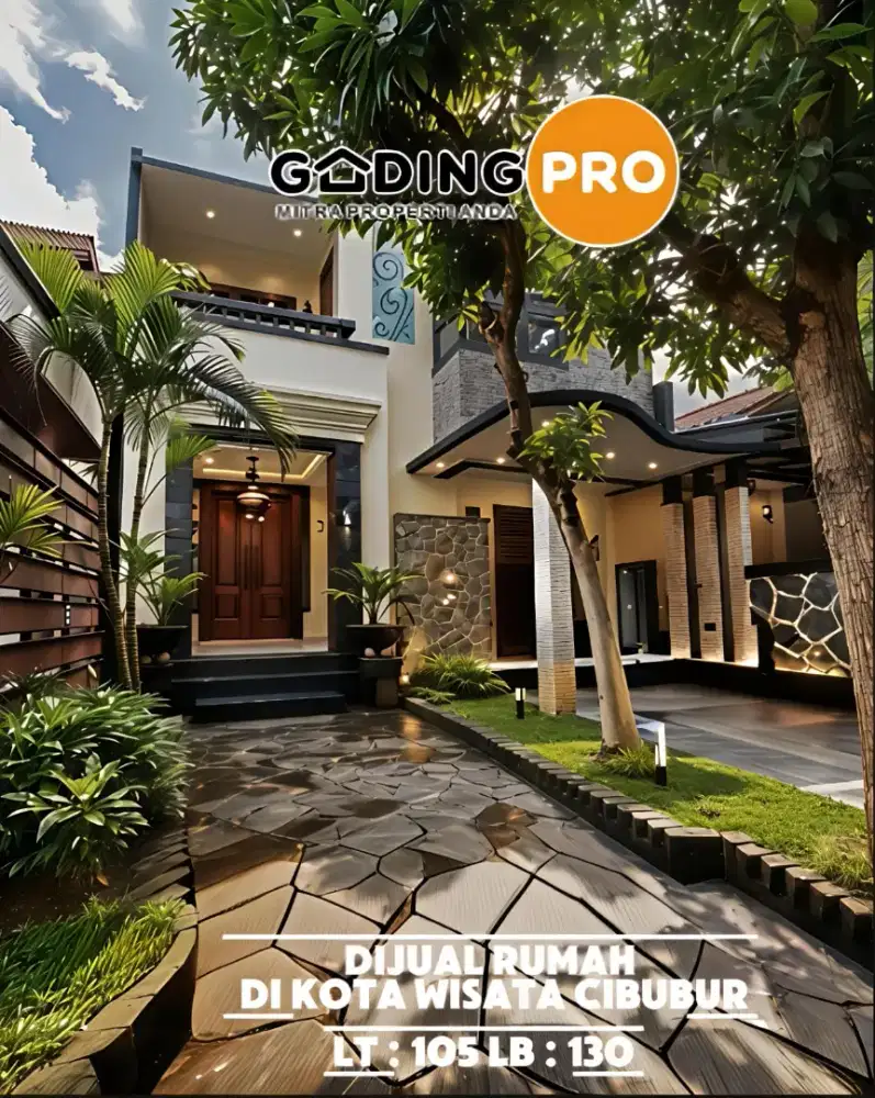 DIJUAL RUMAH DI KOTA WISATA CIBUBUR CLUSTER DEPAN