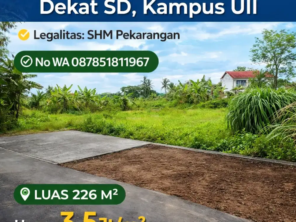 Tanah Jogja 2 MENIT SD BIAS KALIURANG SHMP