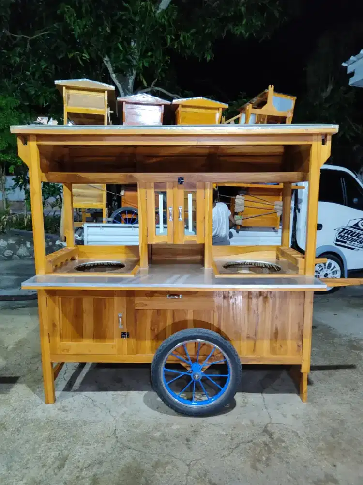Jual Gerobak Angkringan, Bakso, Mie Ayam, Bubur, Sate, Soto, Pecel dll