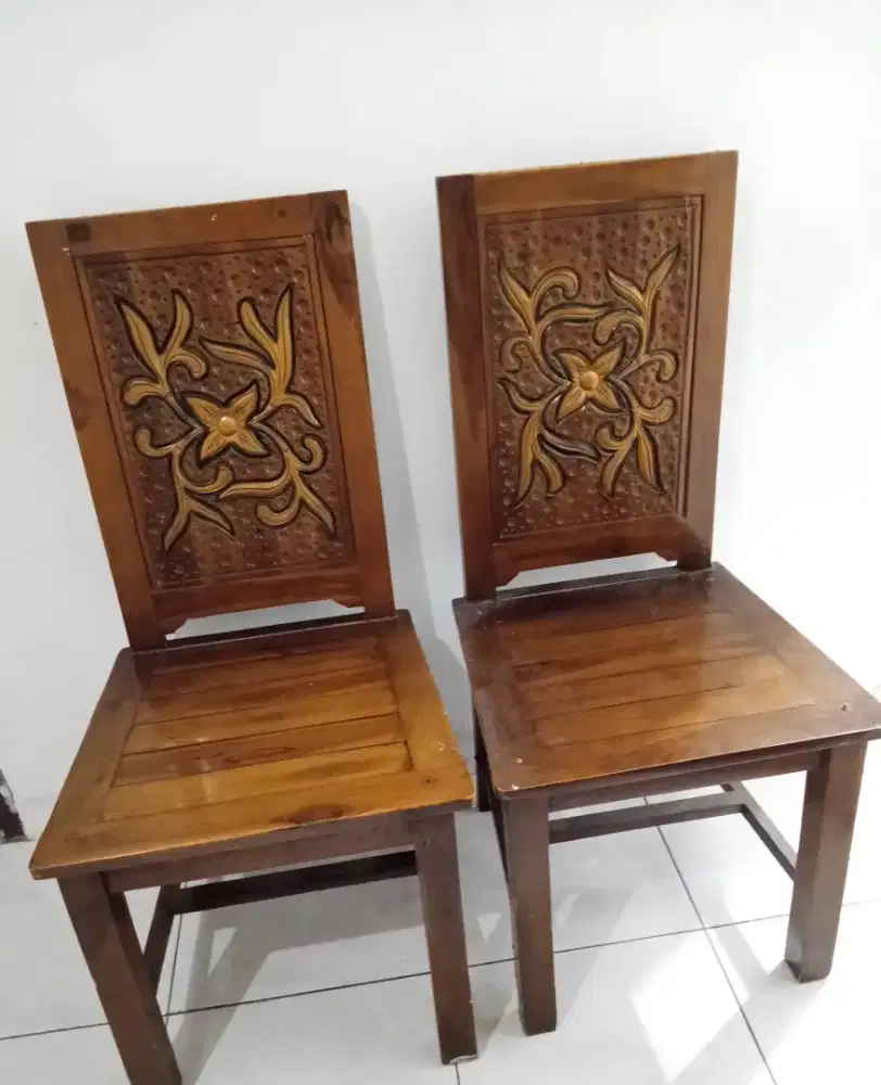 Kursi jati campur 2 pcs