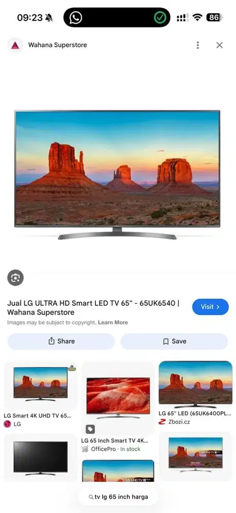 Smart TV LG 65 inch