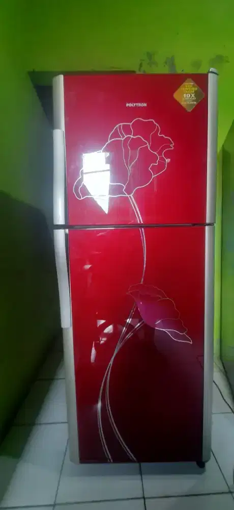 Kulkas 2 pintu polytron kembang GRATIS ANTAR