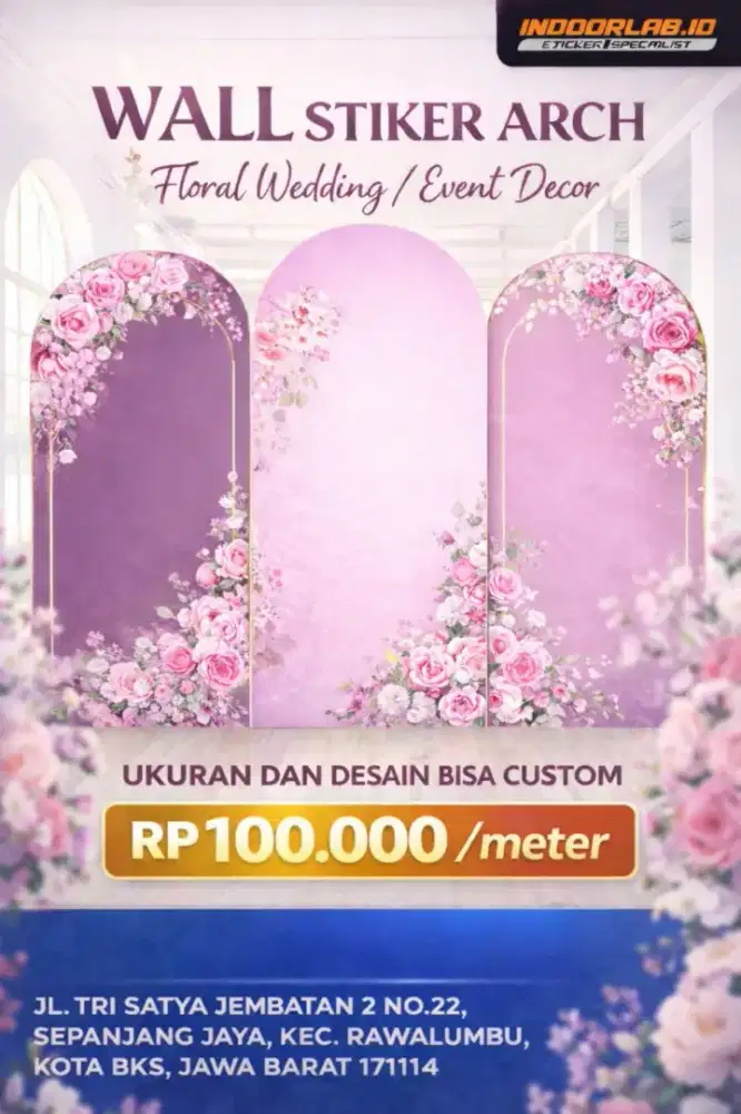 Wall Stiker Arch Floral Wedding & Event Decor Custom