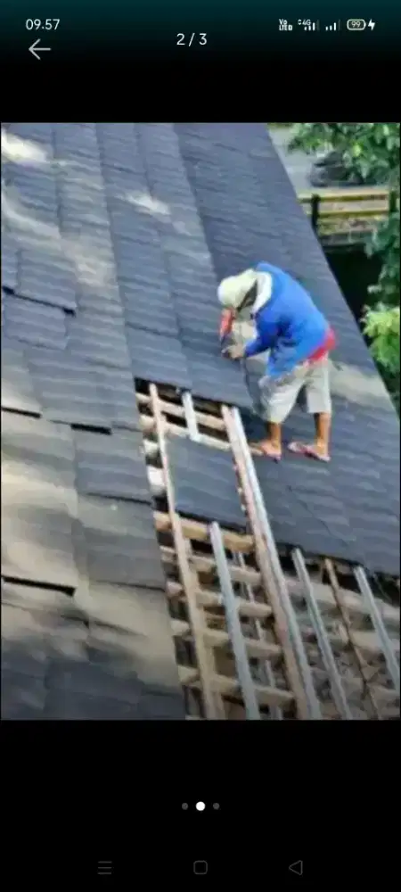 Atap bocor kanopi atap bajarigan terpasang dll