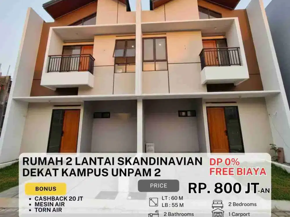 Rumah Baru dijual cluster kpr nego strategis Bakti Jaya Setu Tangsel.