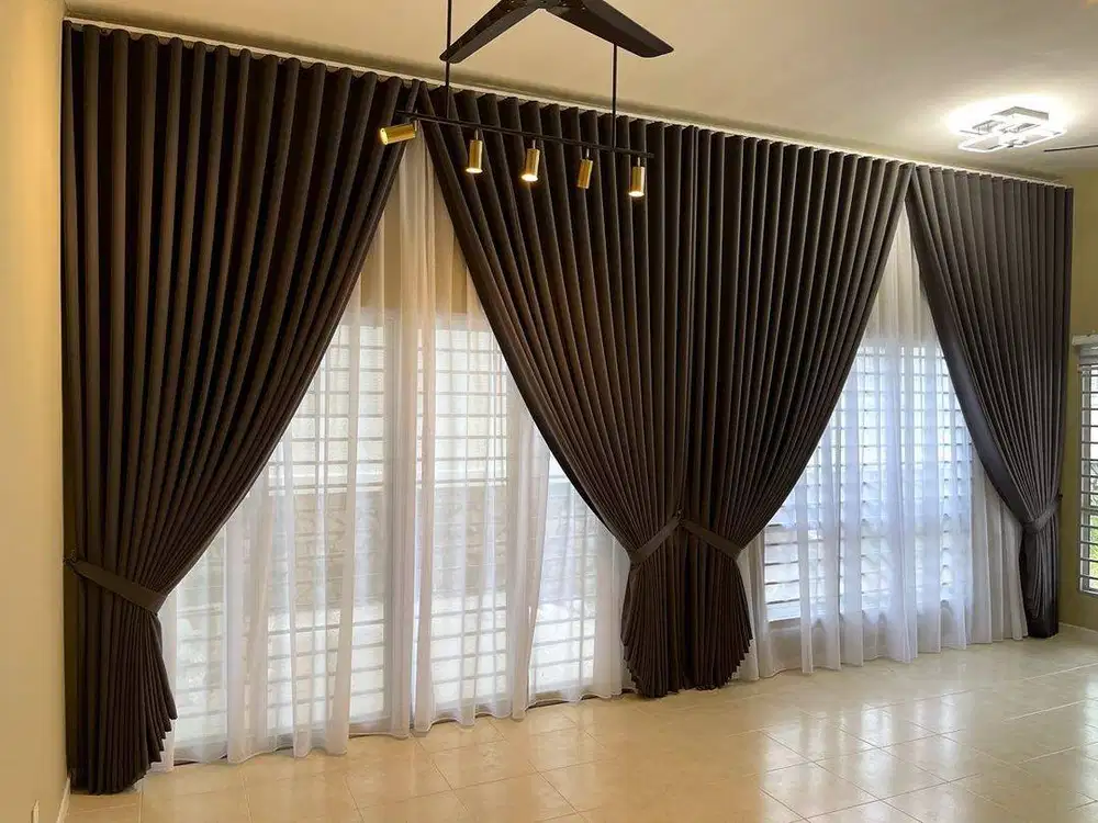 Jual Gorden Blackout Pasang Skat Klinik Hordeng Pintu Gordyn Vitrase