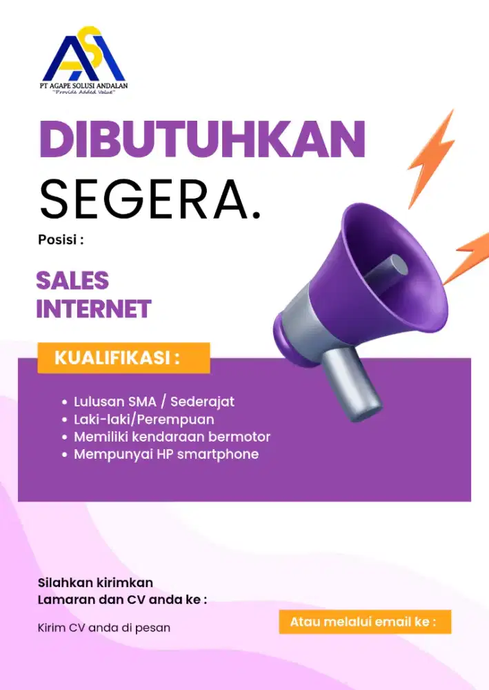 SALES INTERNET PROVIDER - DEMAK