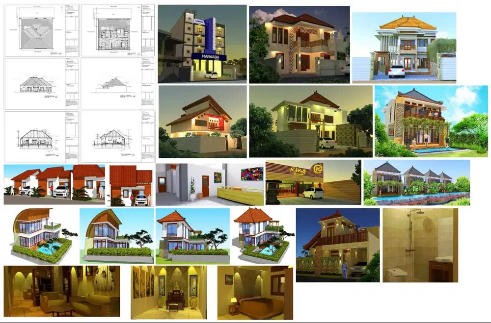 Desain Gambar 2D dan 3D Bangunan