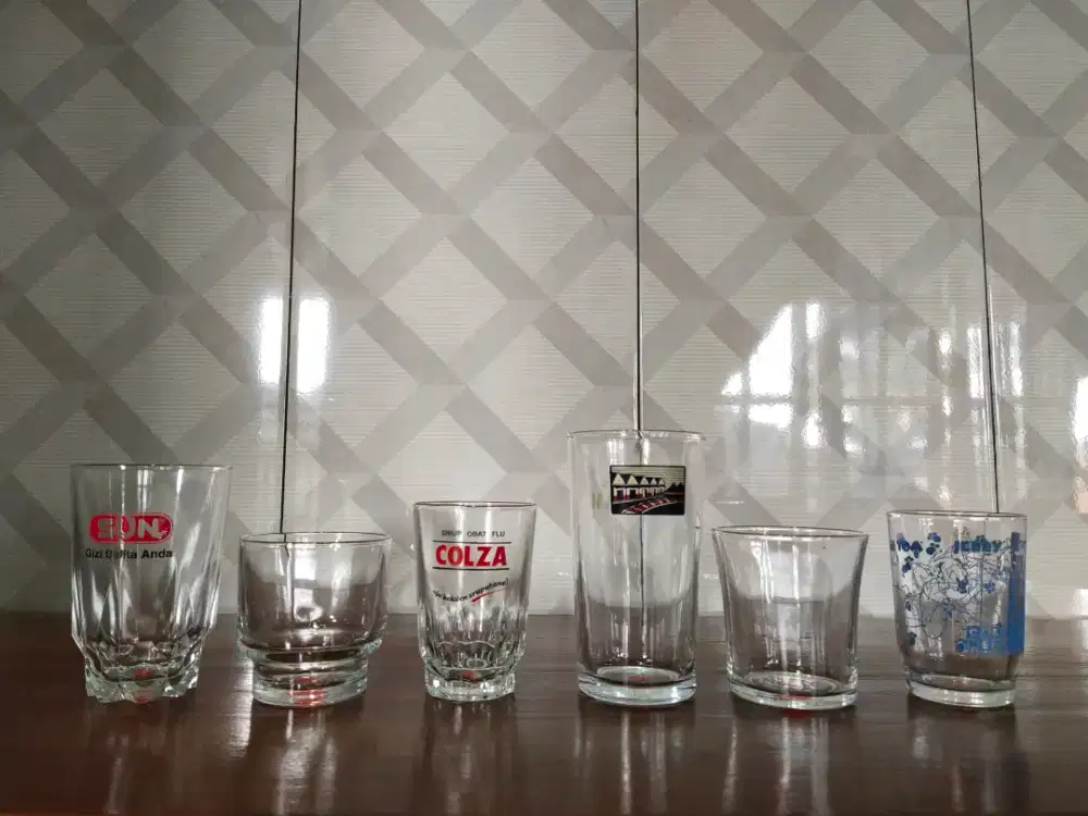 Gelas Kaca Stok Ada 200an biji Borongan Nego