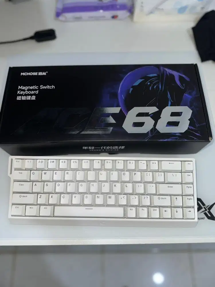 MCHOSE ACE68 PRO 8K Hall Effect 65% White