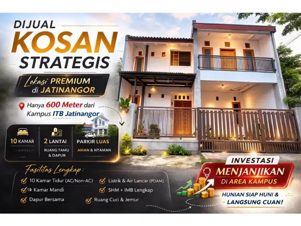 Investasi Kosan Jatinangor!  – 600 Meter Kampus ITB