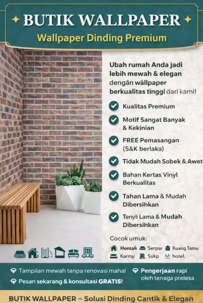 Wallpaper dinding premium