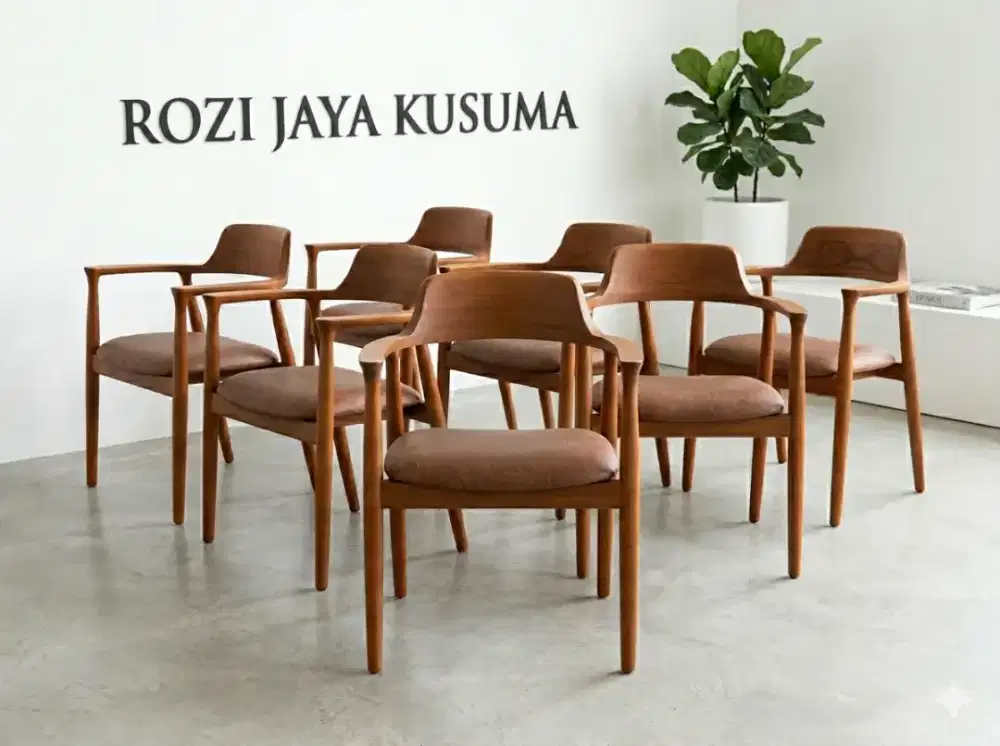 Kursi cafe kayu jati Hiroshima. Chair furniture