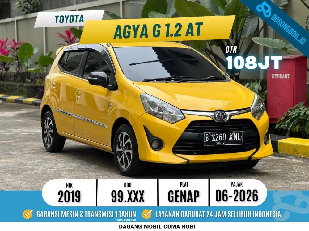 TERMURAH! Toyota Agya 1.2 G AT 2019 Kuning