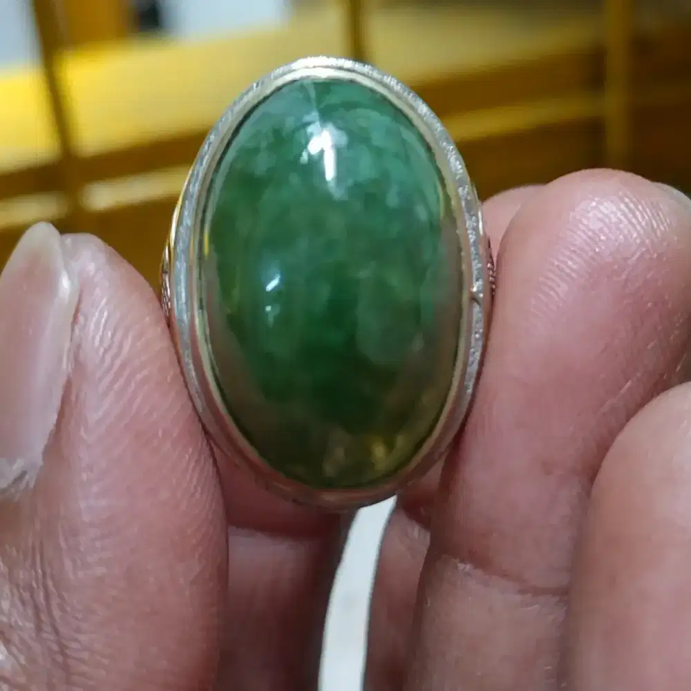 Cincin permata idocrase lumut aceh natural