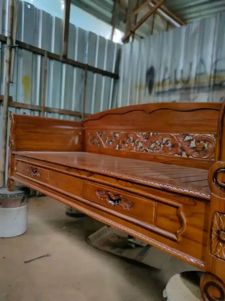 Bale bale kayu jati kursi panjang outdor