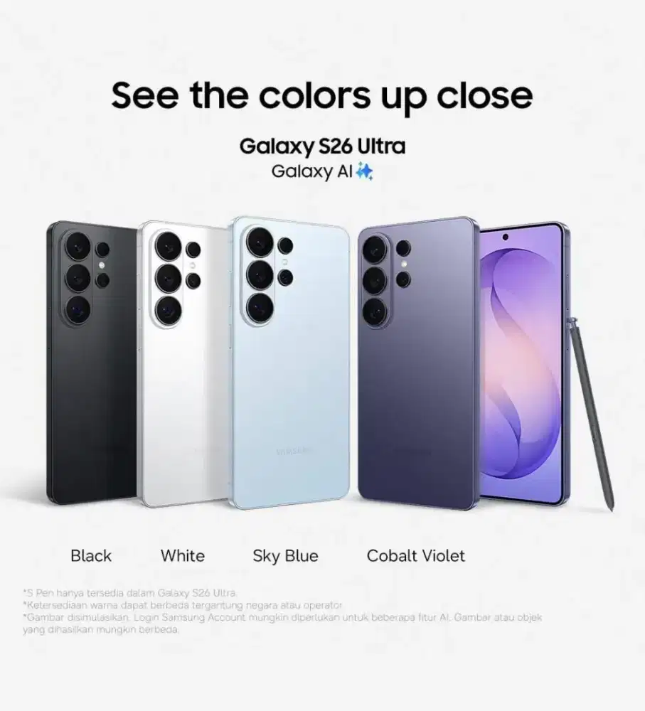 PRE ORDER SAMSUNG GALAXY S26 SERIES &BUDS 4 BENEFIT HINGGA 7,5JUTA