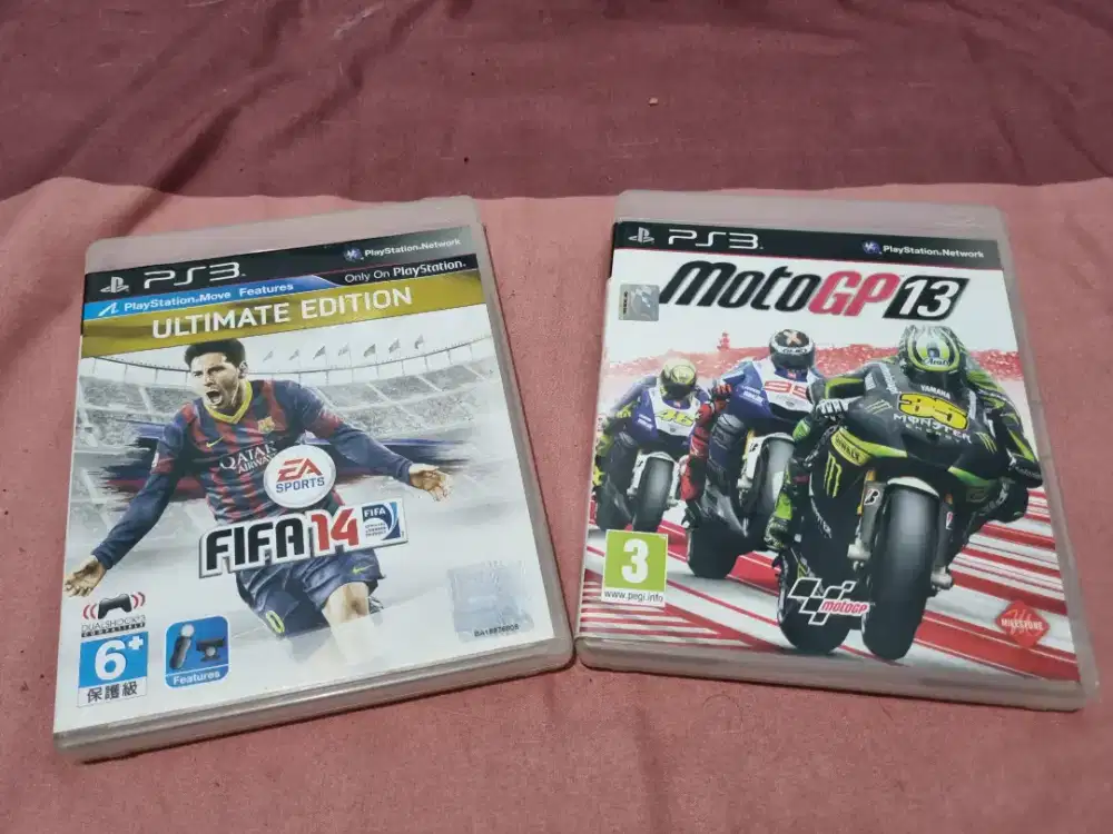 Kaset BD PS3 FIFA 14 Ultimate & Moto GP 13 Original Tested (Sepaket)