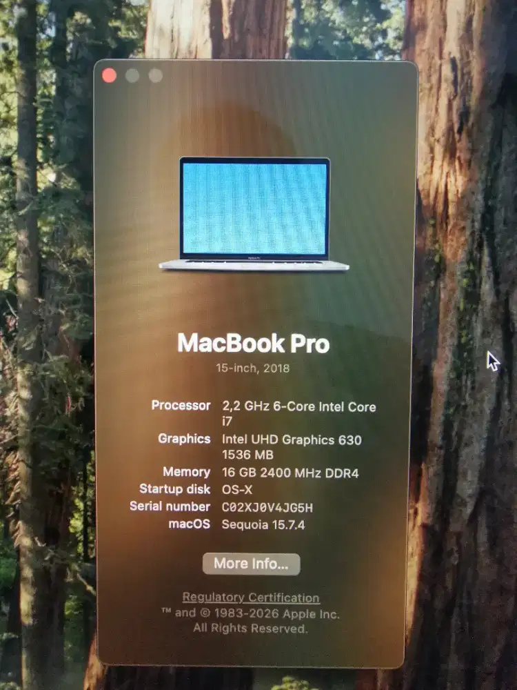 MacBook Pro 2018 - 15 inch Touchbar