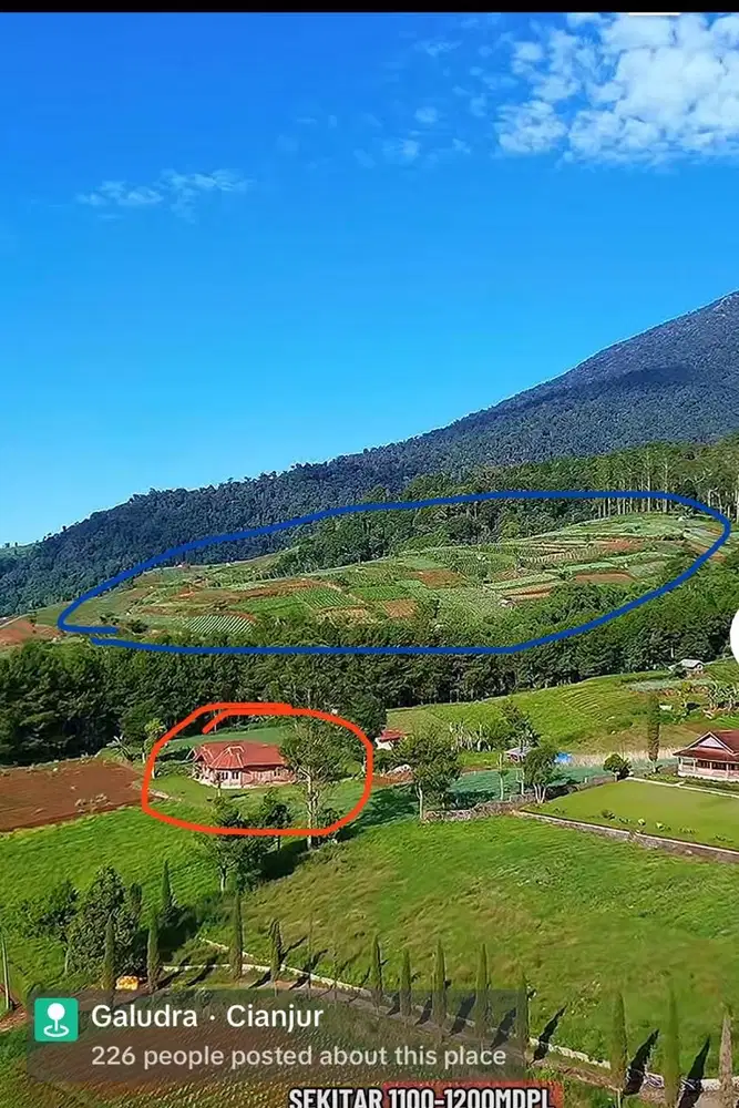DIJUAL TANAH 8 HA SHM – PUNCAK GALUDRA CIANJUR