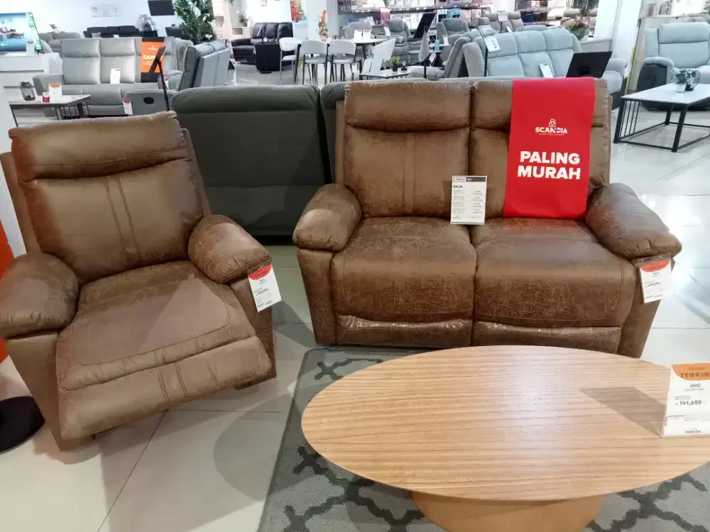 kredit Brun Sofa Recliner 1s+2s+3s