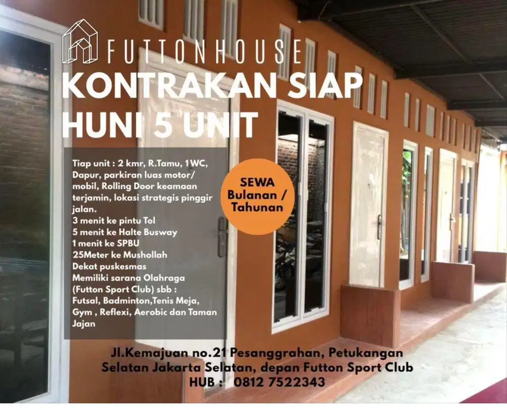 SEWA RUMAH KONTRAKAN BULANAN