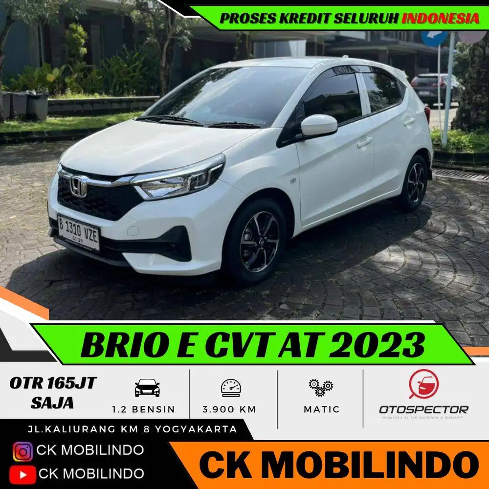Honda All New Brio E CVT Matic 2023 KM 3rb ANTIK DP Minim Agya