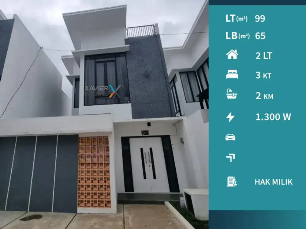 Dijual Rumah Villa Cantik 2 Lantai di Griya Aswattha Beji Batu