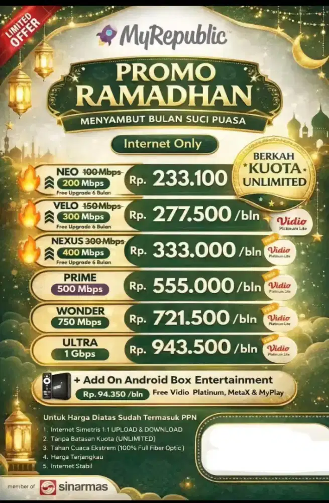 Menerima lowongan pekerjaan sales wifi My Republik