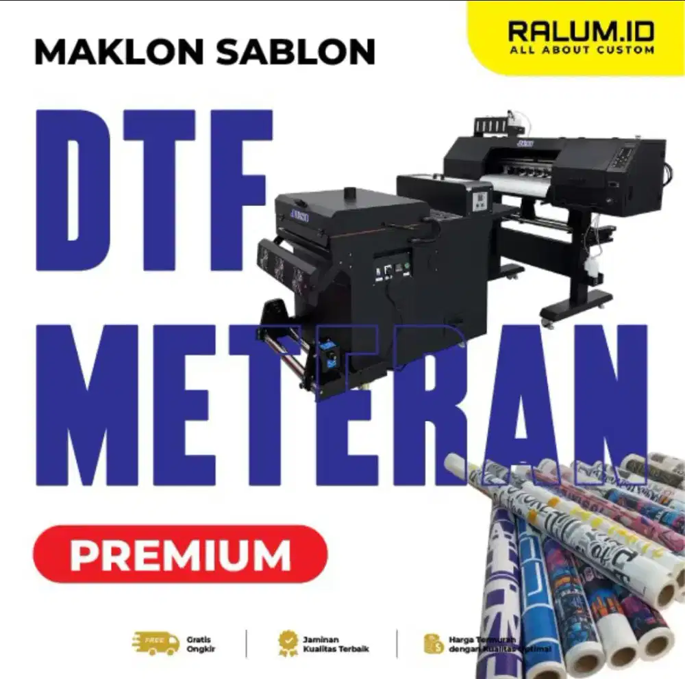 Makloon DTF Meteran & Satuan – Cetak DTF Custom Full Color Harga Murah