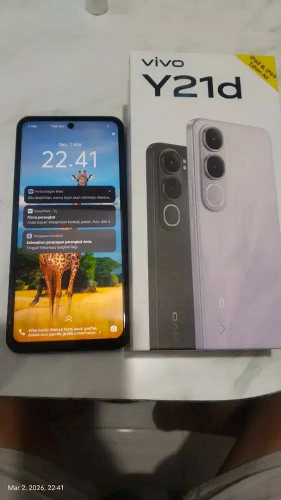 Vivo y21d ram 4+4 128gb