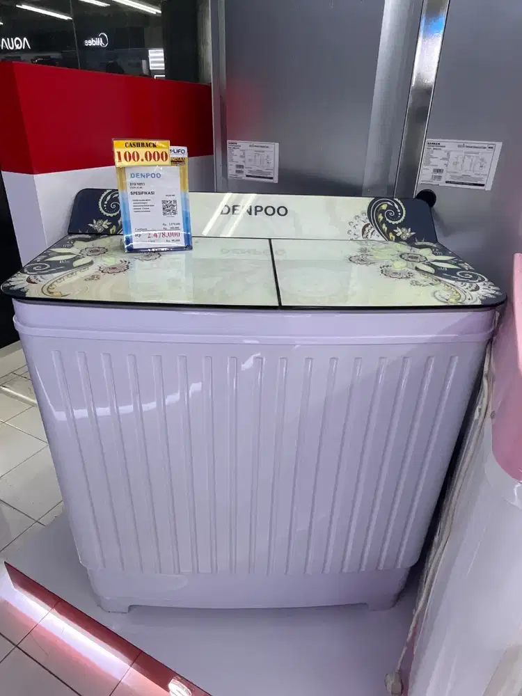 KREDIT MESIN CUCI DENPOO 13 KG TANPA DP! BUNGA 0% FREE 1 CICILAN