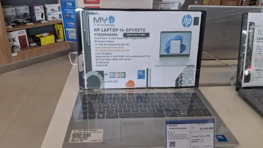 PROMO CICILAN RINGAN 15K/HARI HP NOTEBOOK 15 16-512 SSD SILVER