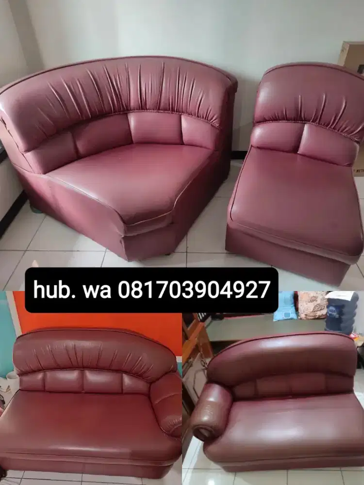 sofa bahan kulit kondisi bekas
