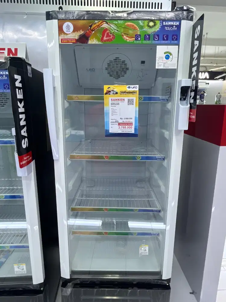 KREDIT SHOWCASE SANKEN 220L TANPA DP! BUNGA 0% FREE 1 CICILAN
