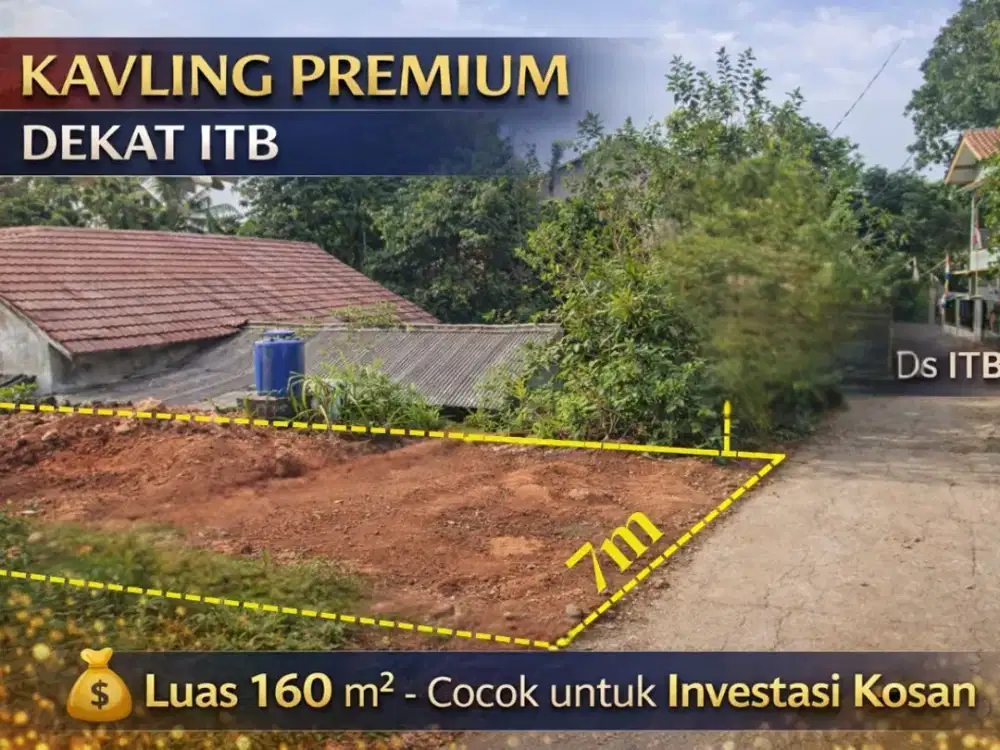 Tanah Strategis3 menit dari ITB Jatinangor – Siap Bangun Kos 10 Kamar