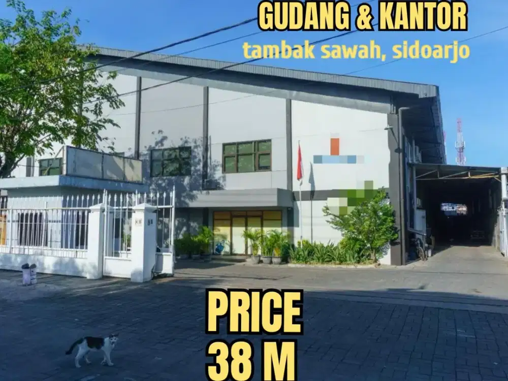 ‼️GUDANG & KANTOR SIAP HUNI‼️LOKASI TAMBAK SAWAH WARU. DEKAT RUNGKUT, GUNUNG ANYAR, PONDOK CANDRA, WARU, TOL, BANDARA JUANDA, TROPODO, Dll