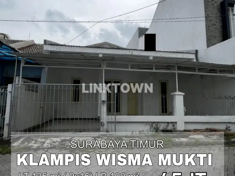 Sangat Murah Disewakan Rumah 1.5 Lantai Dekat Pusat Kota Surabaya di Klampis Wisma Mukti