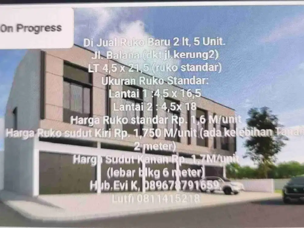 Dijual Ruko 2 lantai di Jl. Balana Makassar