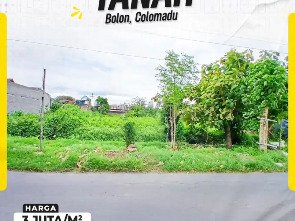 Tanah Komersil Cocok jadi Gudang Di Bolon Dekat Pintu Tol Kartosuro, Colomadu Kra