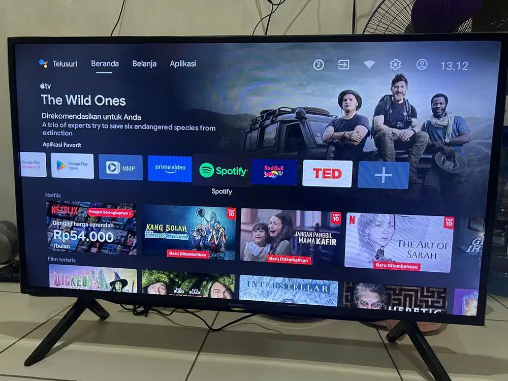 tv led sharp 43inc android smart digital