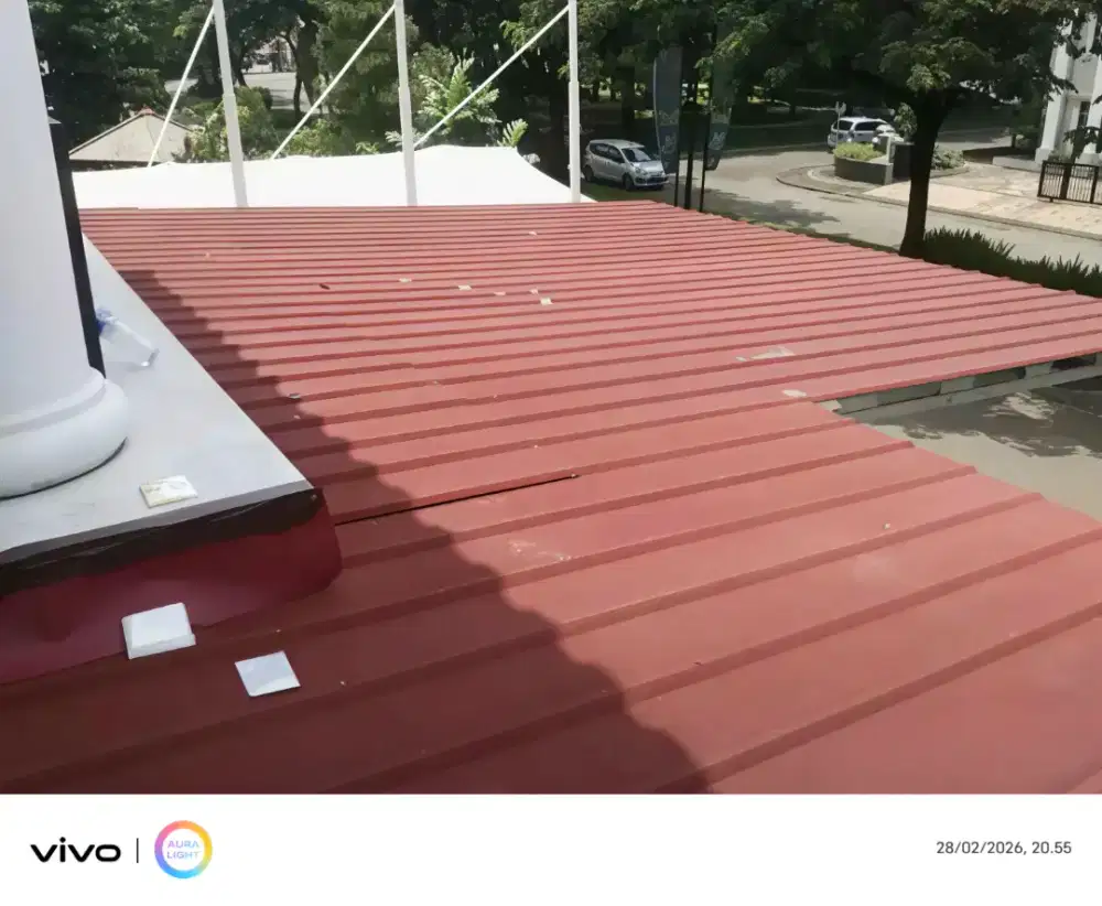 Pasang baja ringan atap spandek pasir