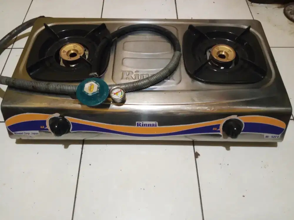 Kompor gas Rinnai 2 tungku + selang regulator