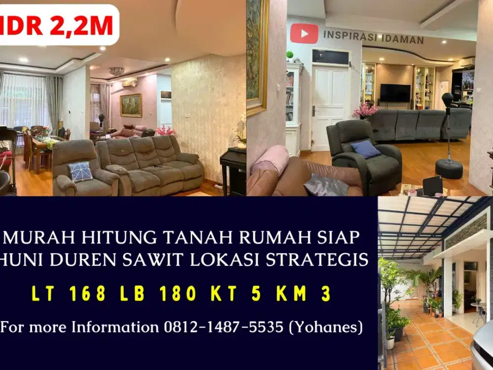 Murah Hitung Tanah Rumah Siap Huni Duren Sawit Lokasi Strategis